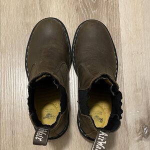Dr. Martens Brown Leather Chelsea Boots, Steel Toe